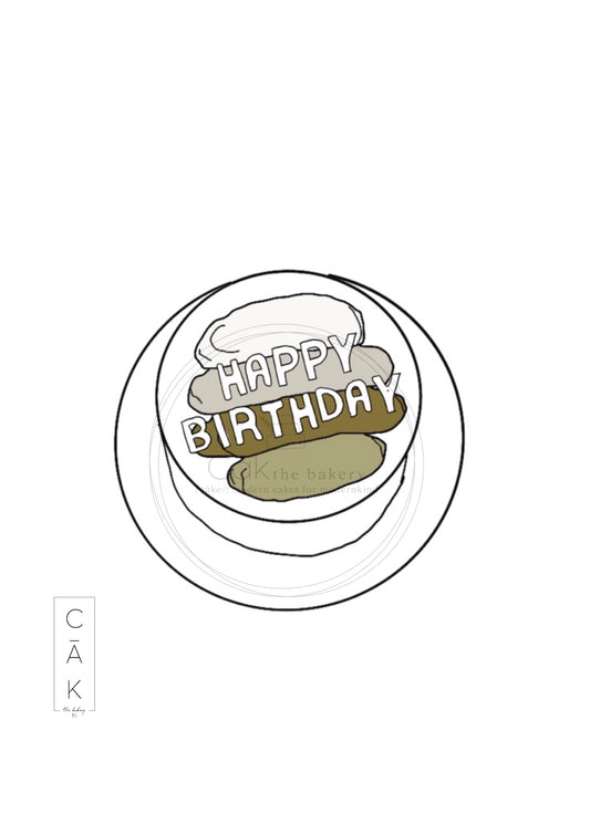 Ombré Message Cake - Happy Birthday